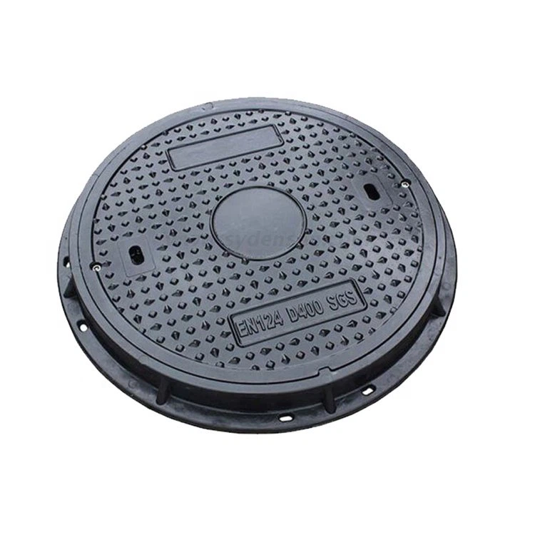 High Quality SMC Drain Heavy Duty Manhole Cover Composite Square Manhole Covers and Frame FRP Circular Sewer Locking Manhole Cover 45cm X 45cm Class C250 D400
